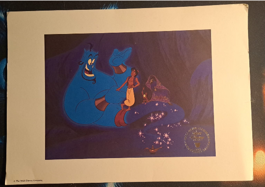 Vintage Disney Lithograph Set 1994 – Donald Duck Familie & Aladdin met Genie
